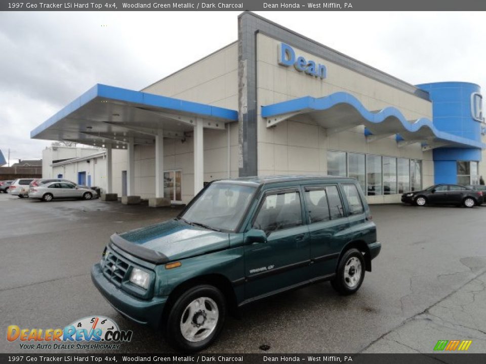 1997 Geo Tracker LSi Hard Top 4x4 Woodland Green Metallic / Dark Charcoal Photo #1