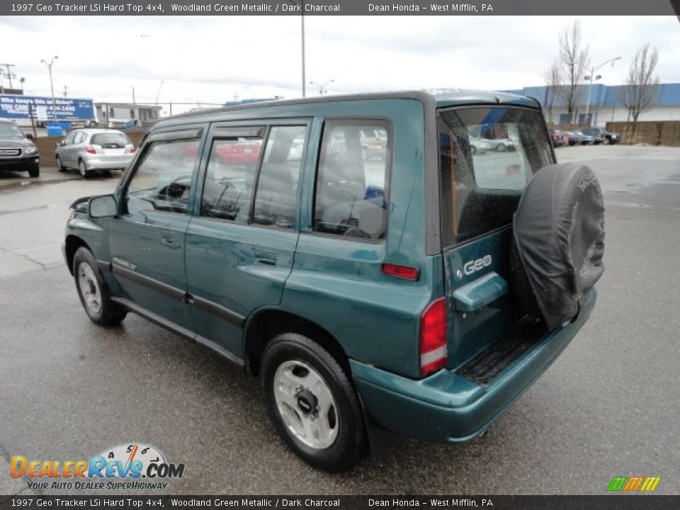 1997 Geo Tracker LSi Hard Top 4x4 Woodland Green Metallic / Dark Charcoal Photo #3