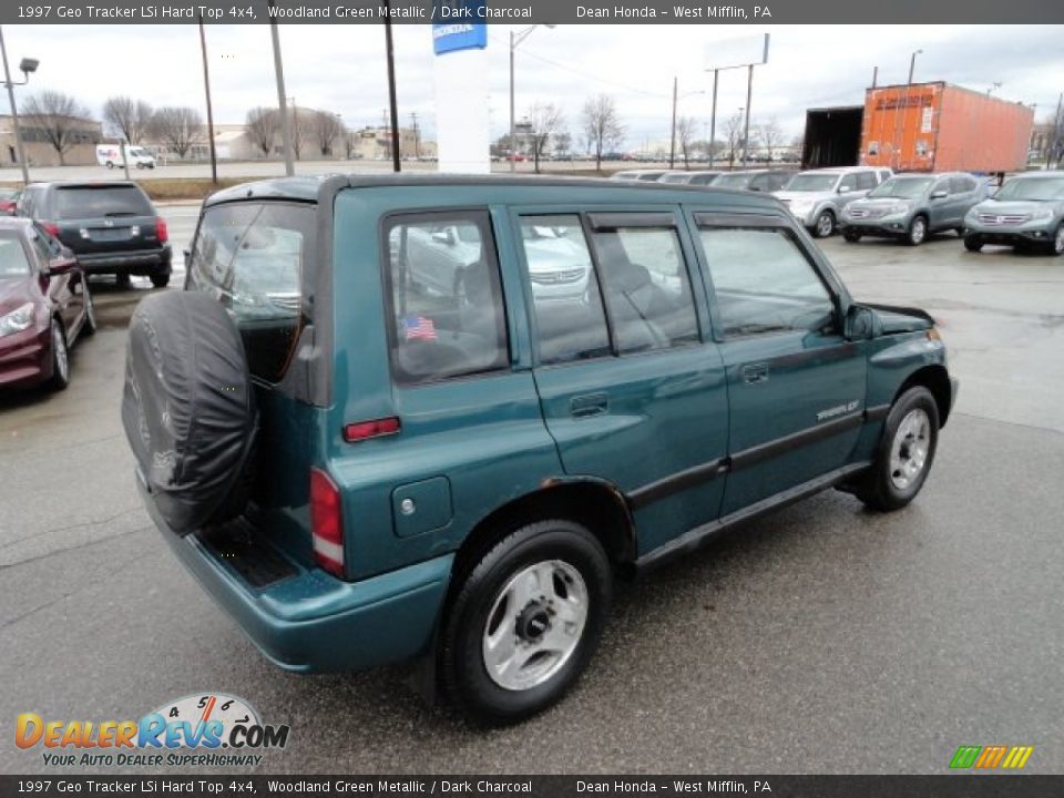 1997 Geo Tracker LSi Hard Top 4x4 Woodland Green Metallic / Dark Charcoal Photo #5