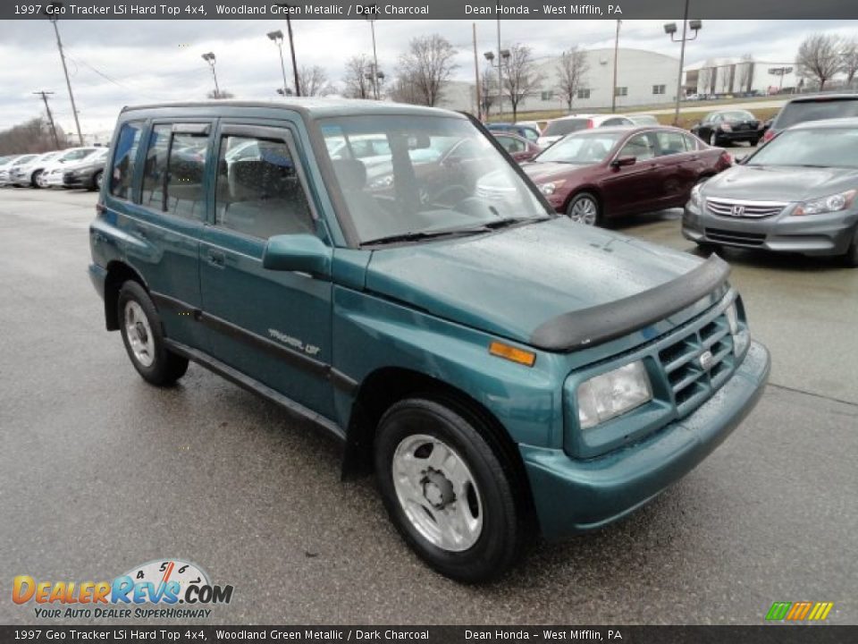 1997 Geo Tracker LSi Hard Top 4x4 Woodland Green Metallic / Dark Charcoal Photo #7