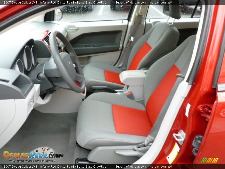 Pastel Slate Gray/Red Interior - 2007 Dodge Caliber SXT Photo #6