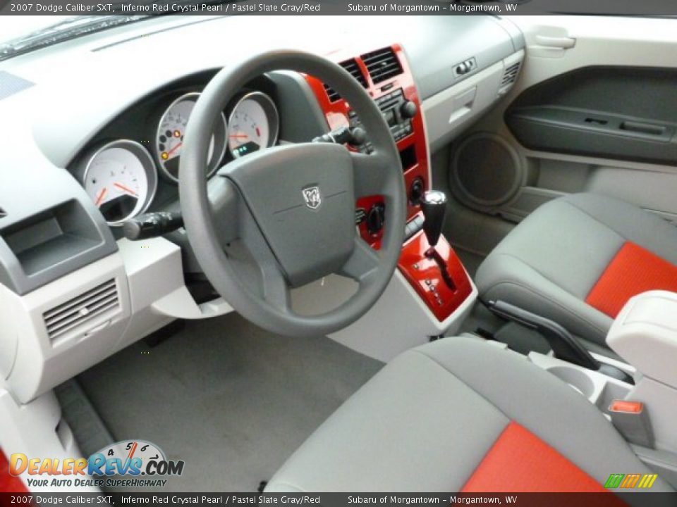 Pastel Slate Gray/Red Interior - 2007 Dodge Caliber SXT Photo #17