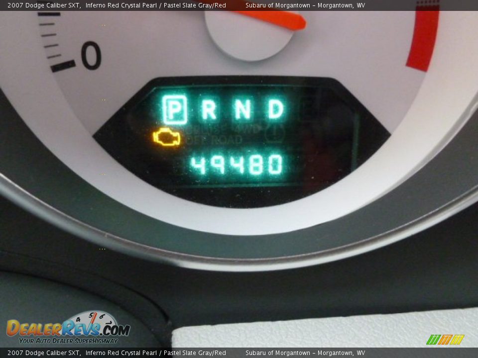 2007 Dodge Caliber SXT Inferno Red Crystal Pearl / Pastel Slate Gray/Red Photo #20
