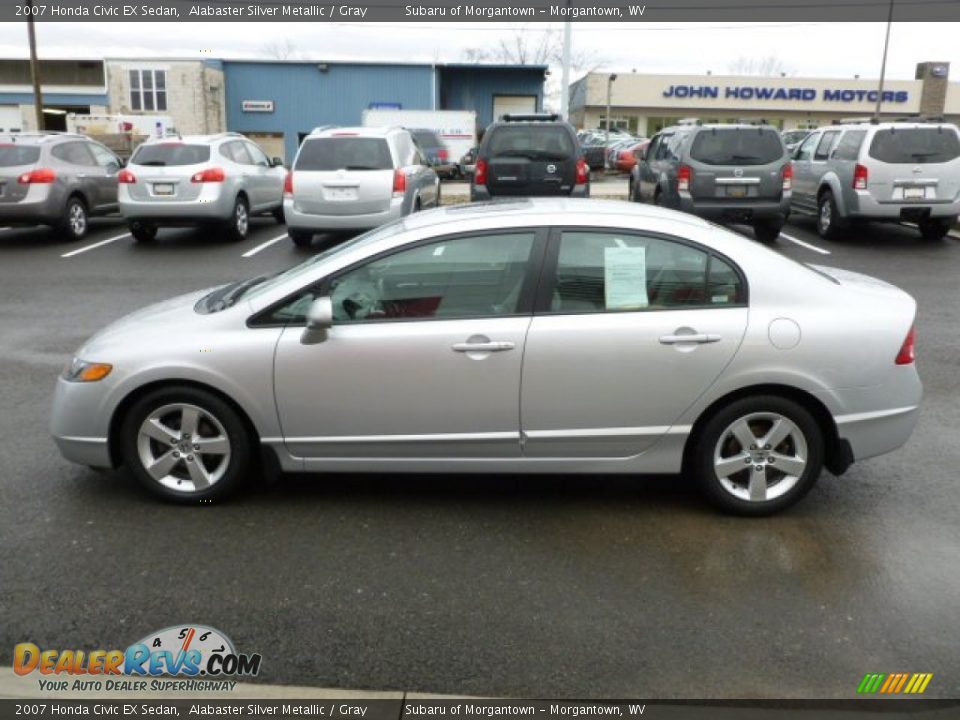 Alabaster Silver Metallic 2007 Honda Civic EX Sedan Photo #8