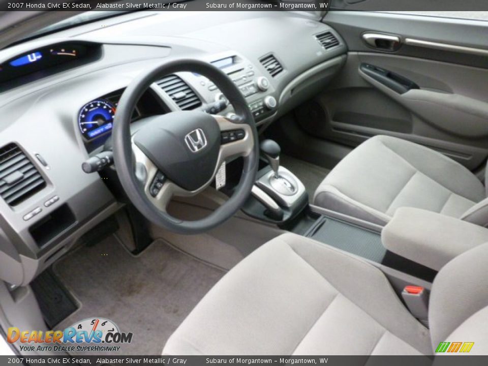 Gray Interior - 2007 Honda Civic EX Sedan Photo #16