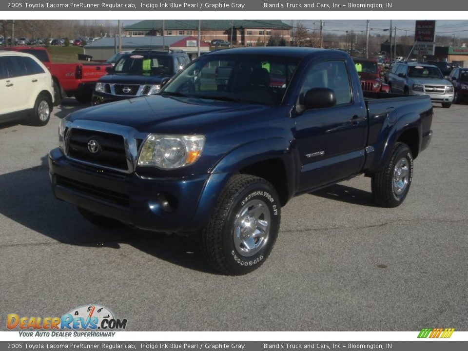 2005 Toyota Tacoma PreRunner Regular cab Indigo Ink Blue Pearl / Graphite Gray Photo #1