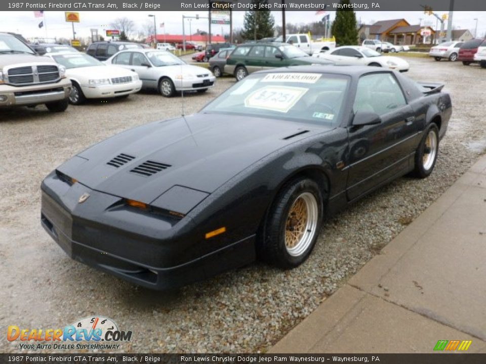 Black 1987 Pontiac Firebird GTA Trans Am Photo #1