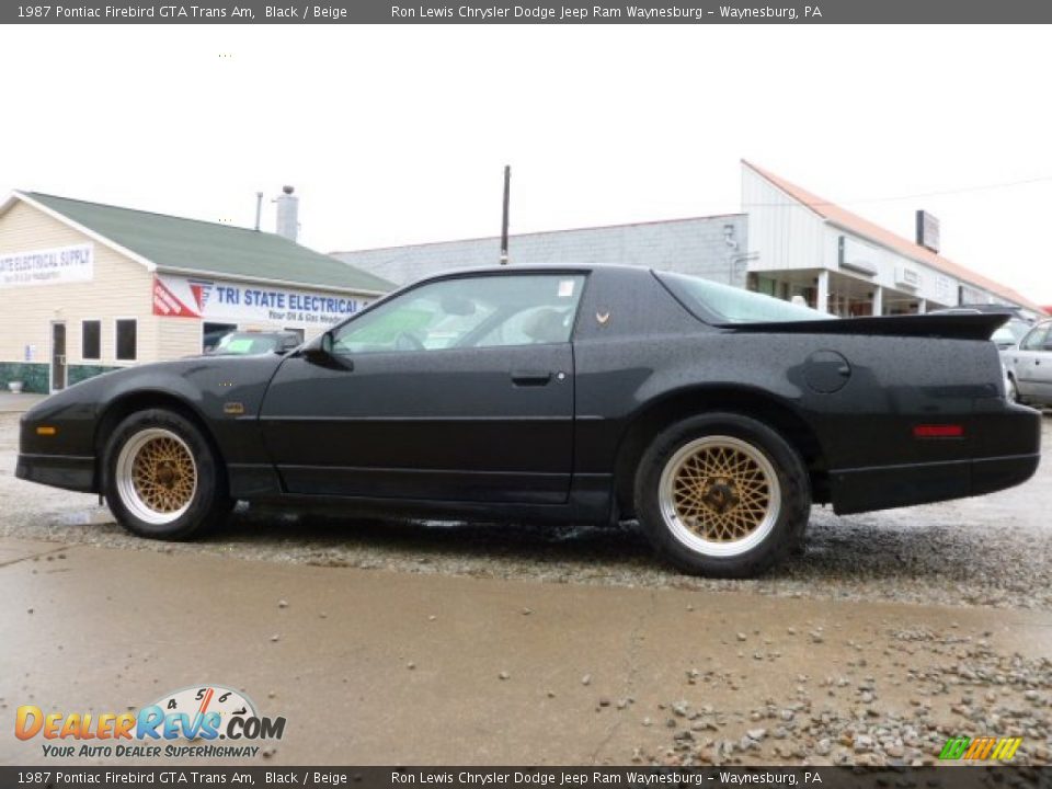 1987 Pontiac Firebird GTA Trans Am Black / Beige Photo #2