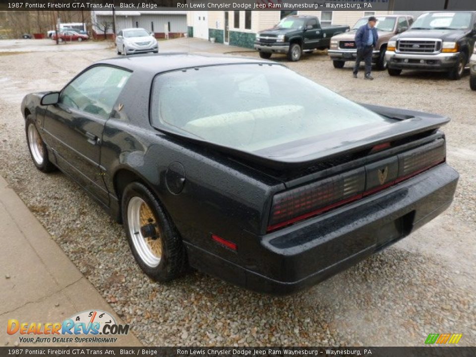 1987 Pontiac Firebird GTA Trans Am Black / Beige Photo #3