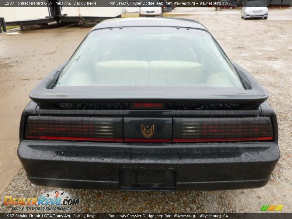 1987 Pontiac Firebird GTA Trans Am Black / Beige Photo #4