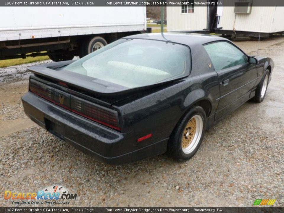 1987 Pontiac Firebird GTA Trans Am Black / Beige Photo #5