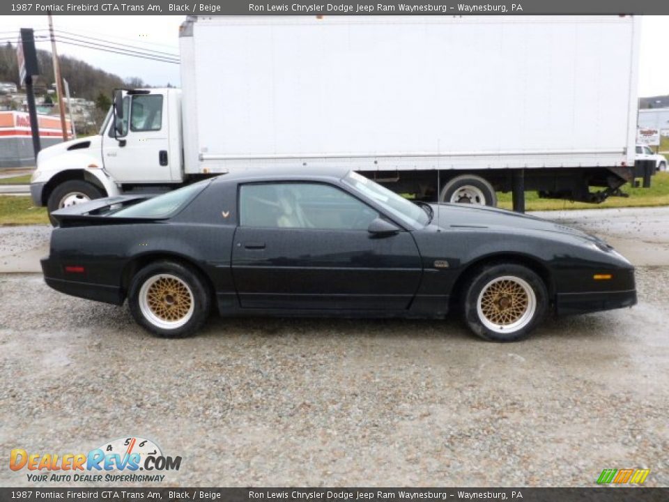 1987 Pontiac Firebird GTA Trans Am Black / Beige Photo #6