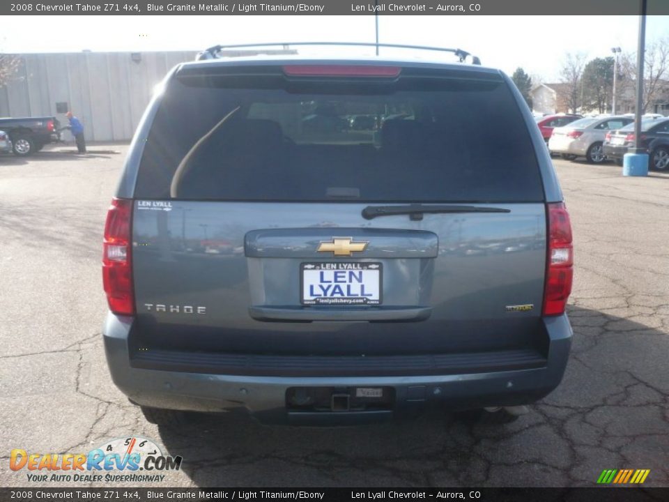2008 Chevrolet Tahoe Z71 4x4 Blue Granite Metallic / Light Titanium/Ebony Photo #5