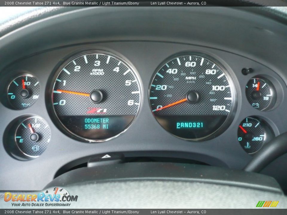 2008 Chevrolet Tahoe Z71 4x4 Blue Granite Metallic / Light Titanium/Ebony Photo #36