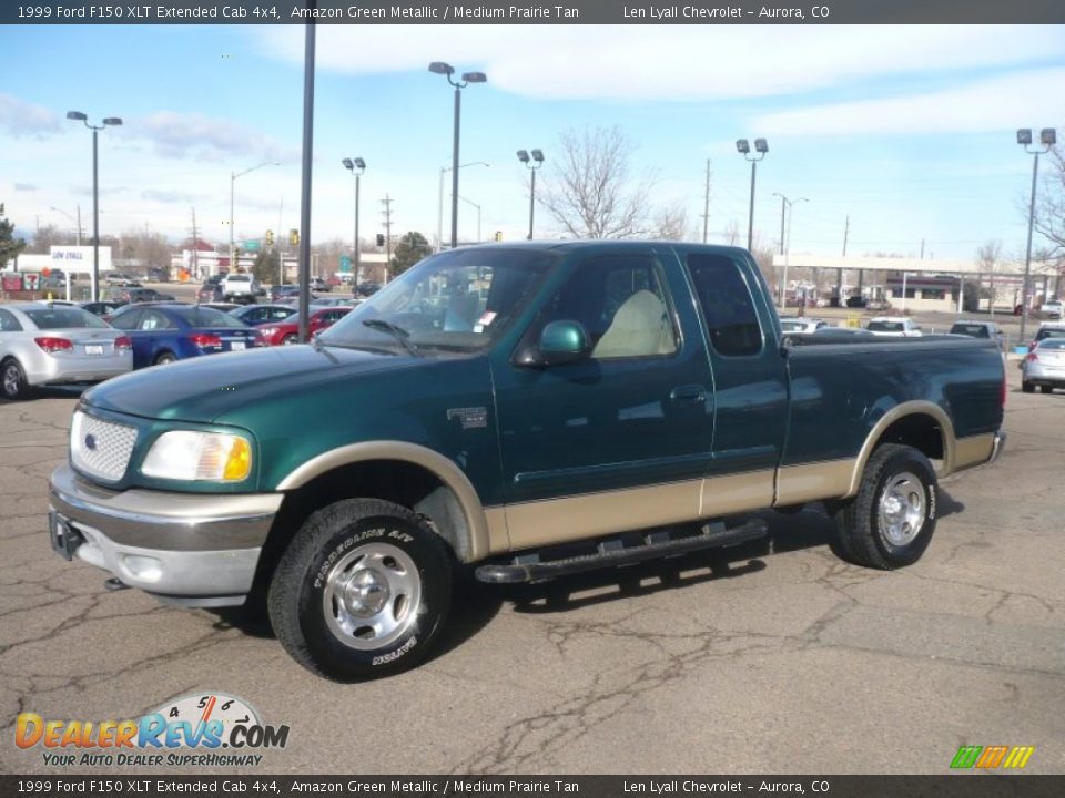 Amazon Green Metallic 1999 Ford F150 XLT Extended Cab 4x4 Photo #2