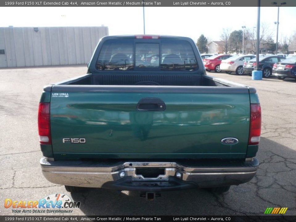 1999 Ford F150 XLT Extended Cab 4x4 Amazon Green Metallic / Medium Prairie Tan Photo #5
