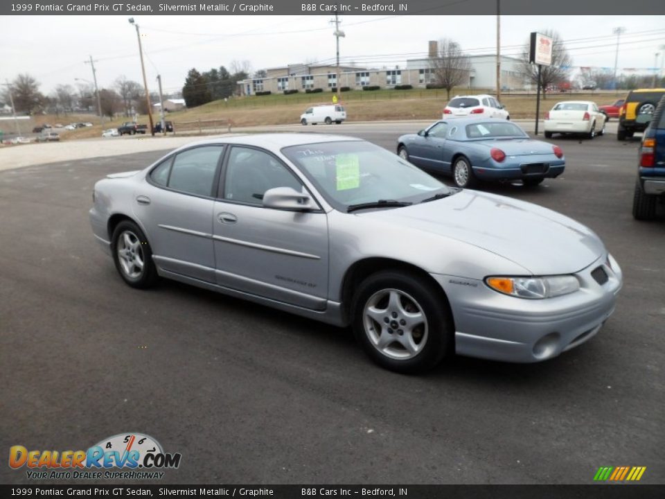 1999 Pontiac Grand Prix GT Sedan Silvermist Metallic / Graphite Photo #9