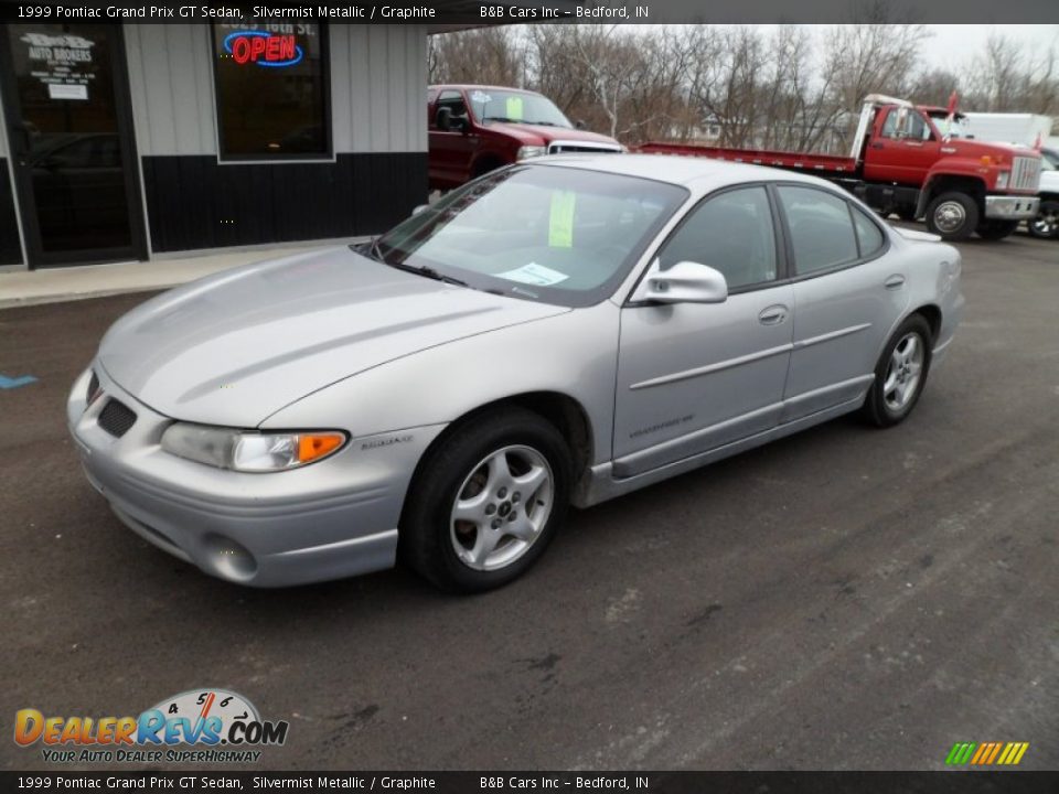 1999 Pontiac Grand Prix GT Sedan Silvermist Metallic / Graphite Photo #10