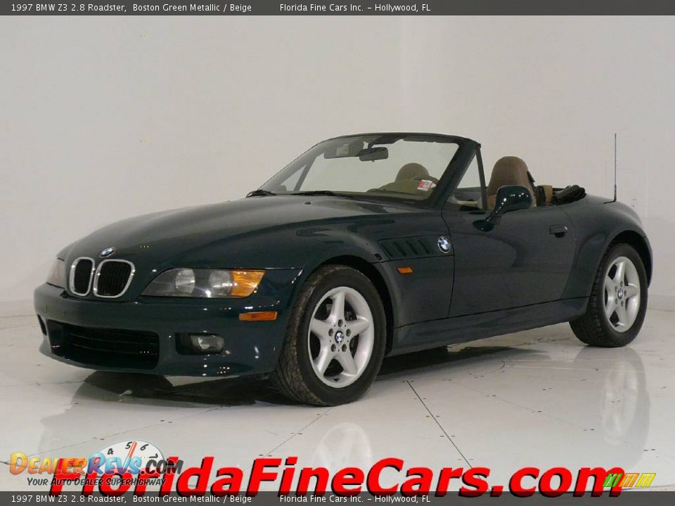 1997 BMW Z3 2.8 Roadster Boston Green Metallic / Beige Photo #1