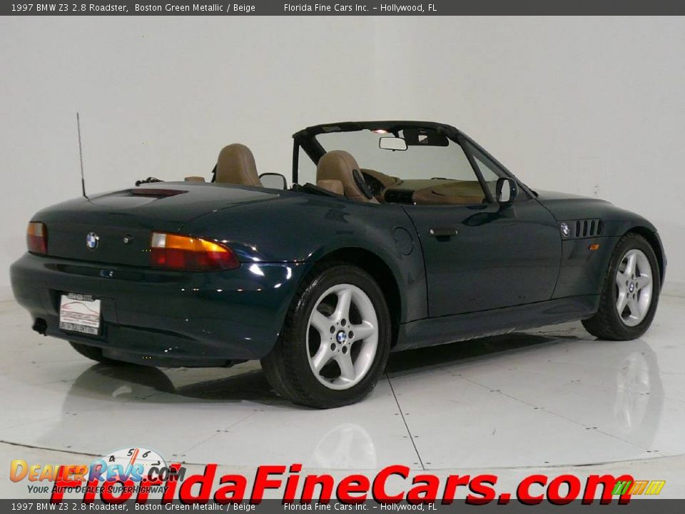 1997 BMW Z3 2.8 Roadster Boston Green Metallic / Beige Photo #2