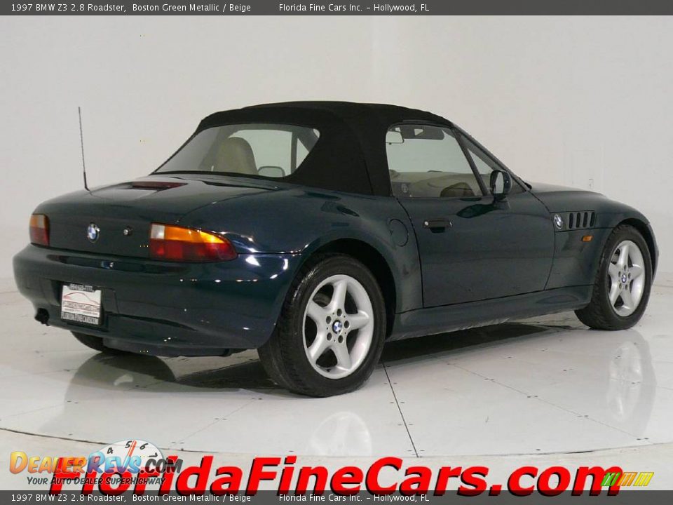 1997 BMW Z3 2.8 Roadster Boston Green Metallic / Beige Photo #3