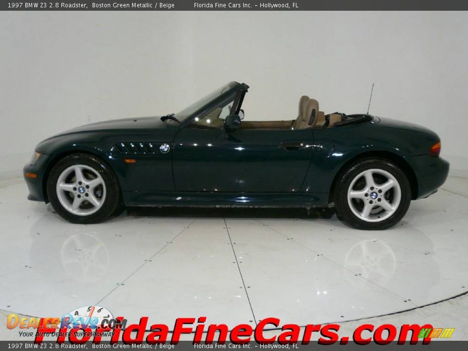 1997 BMW Z3 2.8 Roadster Boston Green Metallic / Beige Photo #4