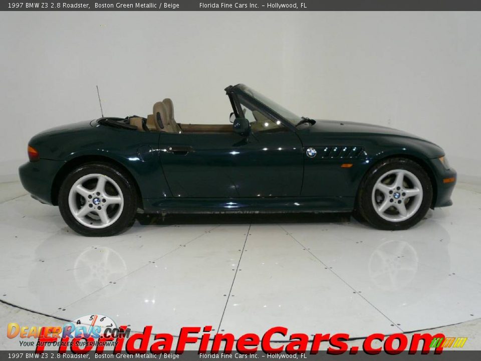 1997 BMW Z3 2.8 Roadster Boston Green Metallic / Beige Photo #5