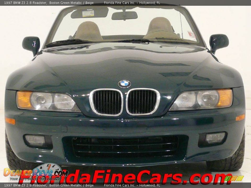 1997 BMW Z3 2.8 Roadster Boston Green Metallic / Beige Photo #6