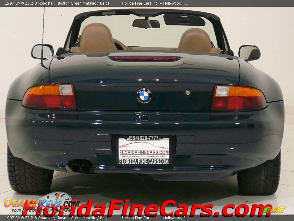1997 BMW Z3 2.8 Roadster Boston Green Metallic / Beige Photo #7