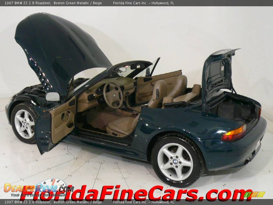 1997 BMW Z3 2.8 Roadster Boston Green Metallic / Beige Photo #9