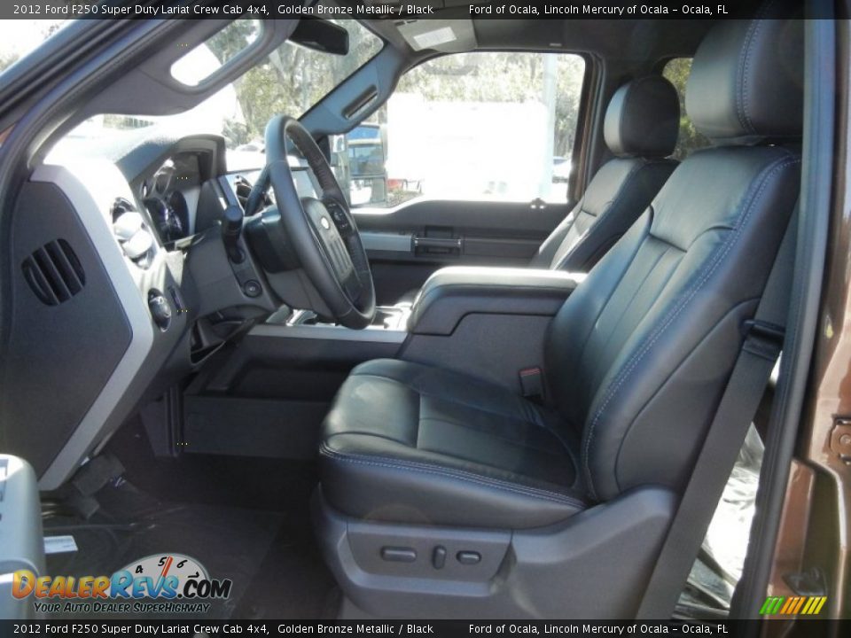 Black Interior - 2012 Ford F250 Super Duty Lariat Crew Cab 4x4 Photo #5