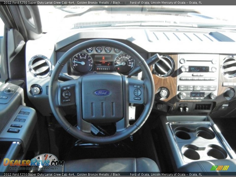 2012 Ford F250 Super Duty Lariat Crew Cab 4x4 Golden Bronze Metallic / Black Photo #7