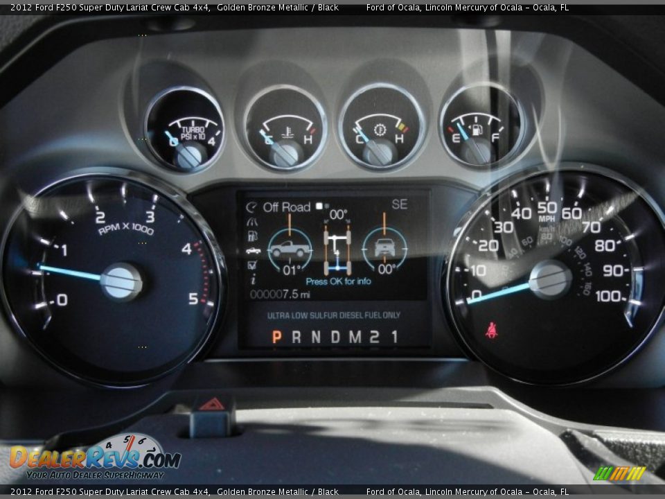 2012 Ford F250 Super Duty Lariat Crew Cab 4x4 Golden Bronze Metallic / Black Photo #8