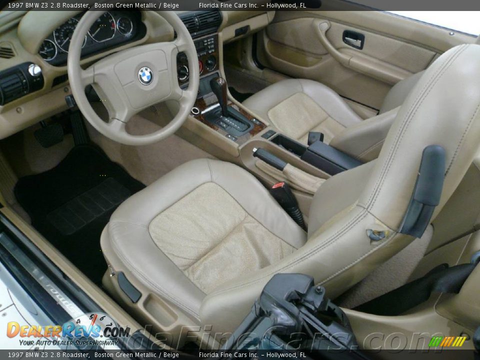 1997 BMW Z3 2.8 Roadster Boston Green Metallic / Beige Photo #13