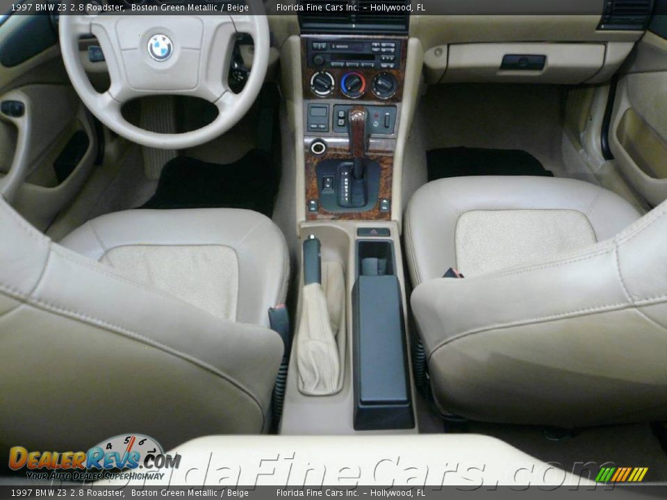 1997 BMW Z3 2.8 Roadster Boston Green Metallic / Beige Photo #15