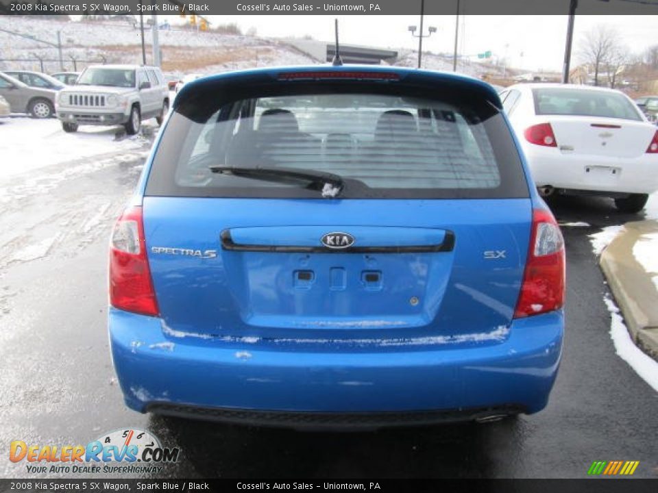 2008 Kia Spectra 5 SX Wagon Spark Blue / Black Photo #3