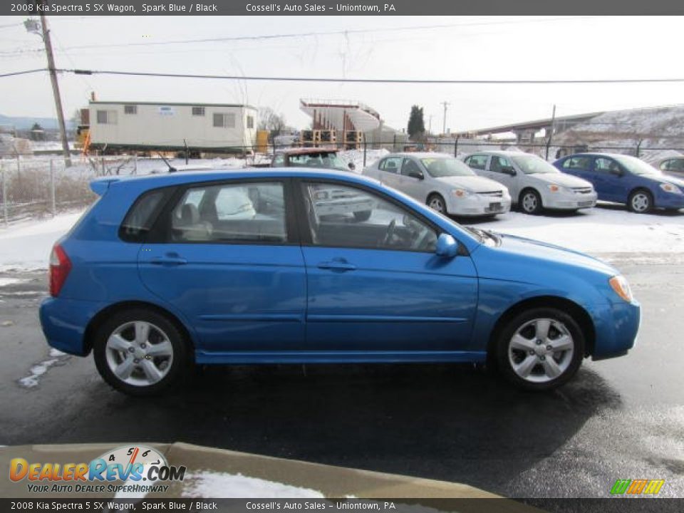 2008 Kia Spectra 5 SX Wagon Spark Blue / Black Photo #5