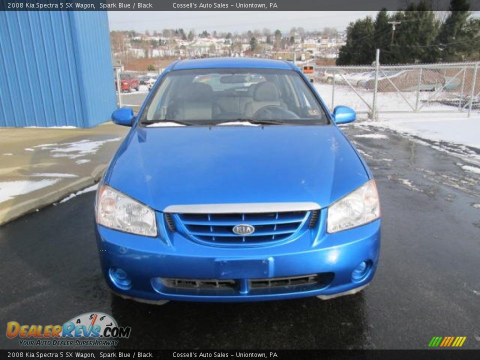 2008 Kia Spectra 5 SX Wagon Spark Blue / Black Photo #7