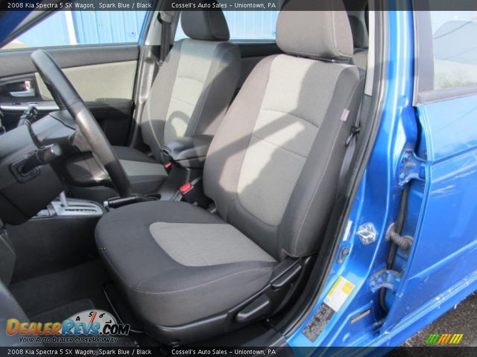 2008 Kia Spectra 5 SX Wagon Spark Blue / Black Photo #9
