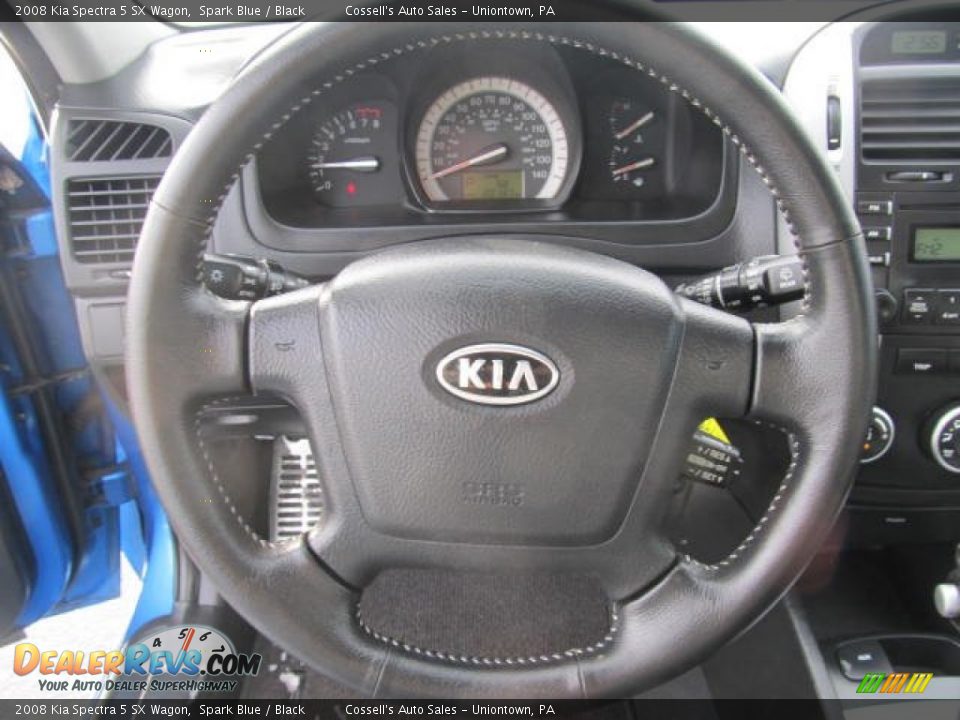2008 Kia Spectra 5 SX Wagon Spark Blue / Black Photo #11