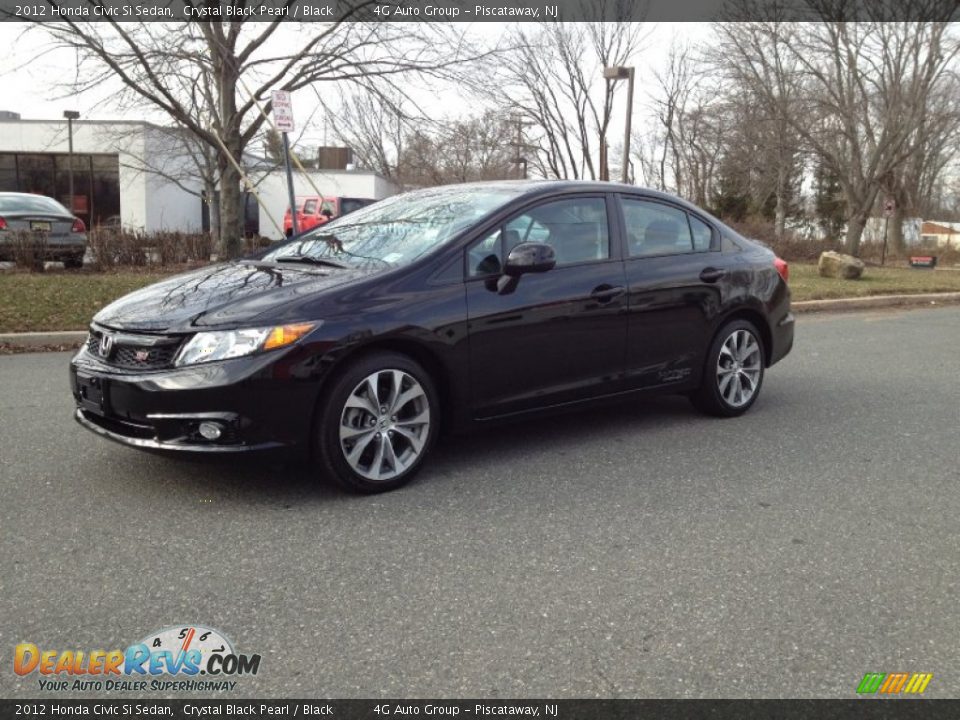 2012 Honda Civic Si Sedan Crystal Black Pearl / Black Photo #1