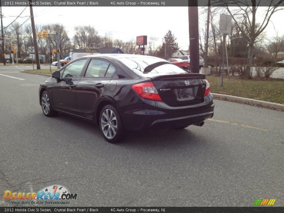 2012 Honda Civic Si Sedan Crystal Black Pearl / Black Photo #3
