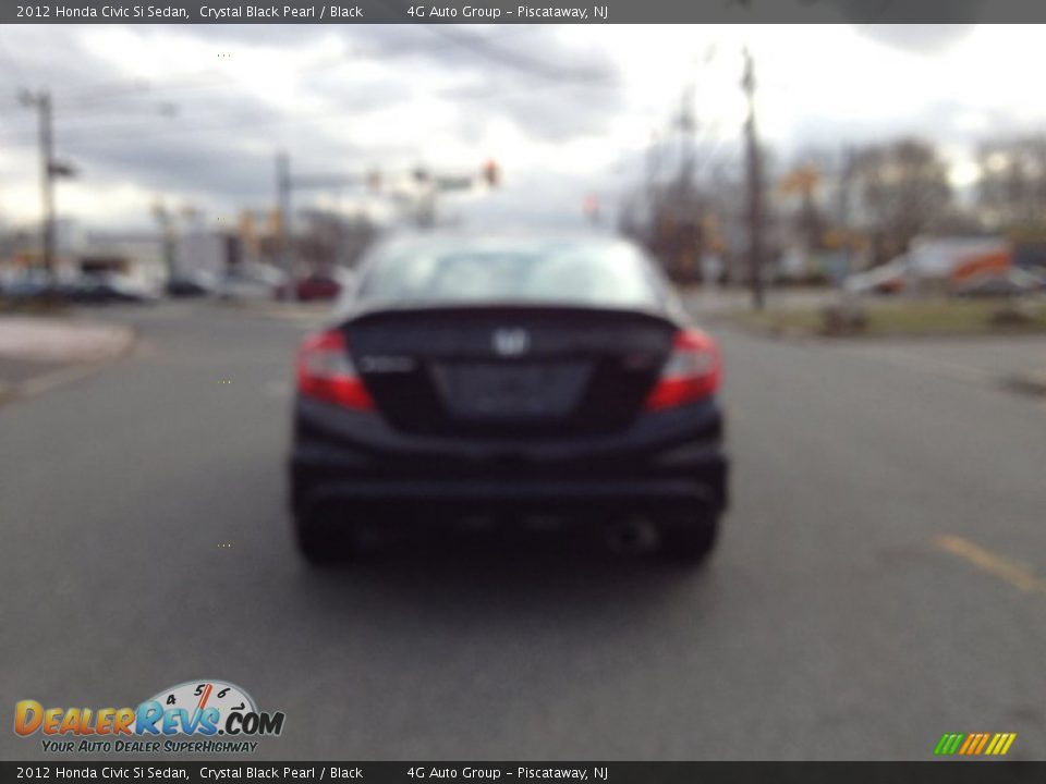2012 Honda Civic Si Sedan Crystal Black Pearl / Black Photo #4