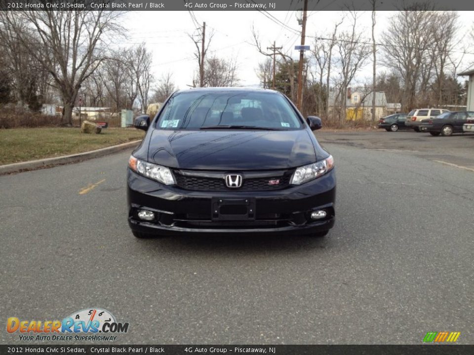 2012 Honda Civic Si Sedan Crystal Black Pearl / Black Photo #9