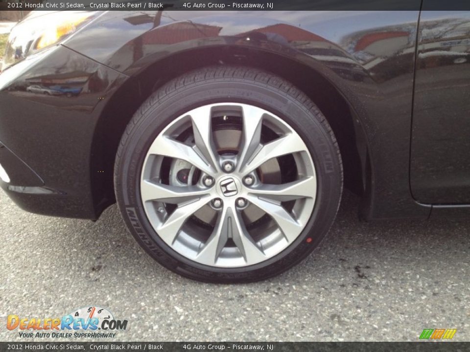 2012 Honda Civic Si Sedan Crystal Black Pearl / Black Photo #10