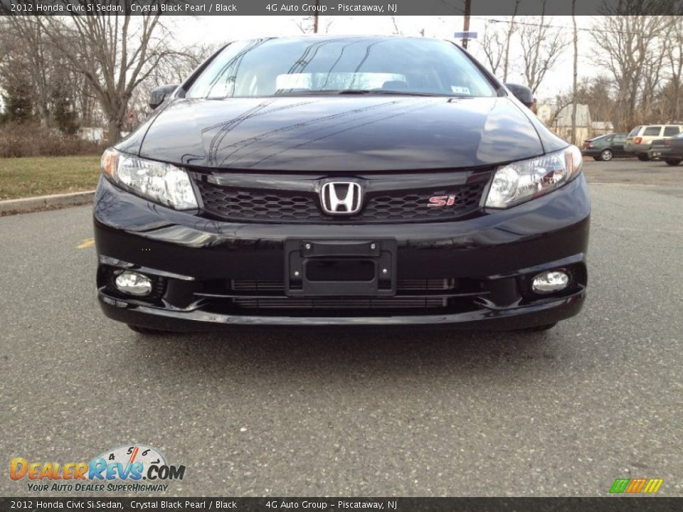 2012 Honda Civic Si Sedan Crystal Black Pearl / Black Photo #14