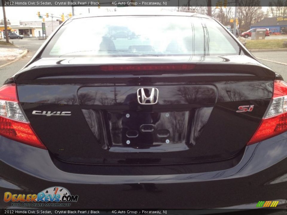 2012 Honda Civic Si Sedan Crystal Black Pearl / Black Photo #17