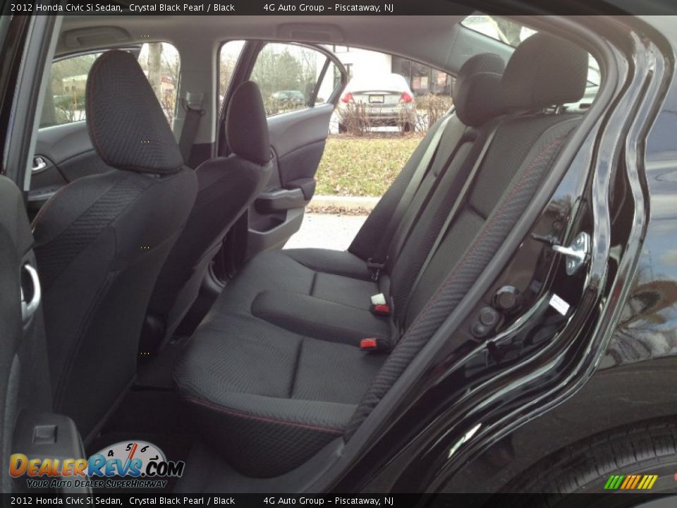 2012 Honda Civic Si Sedan Crystal Black Pearl / Black Photo #19