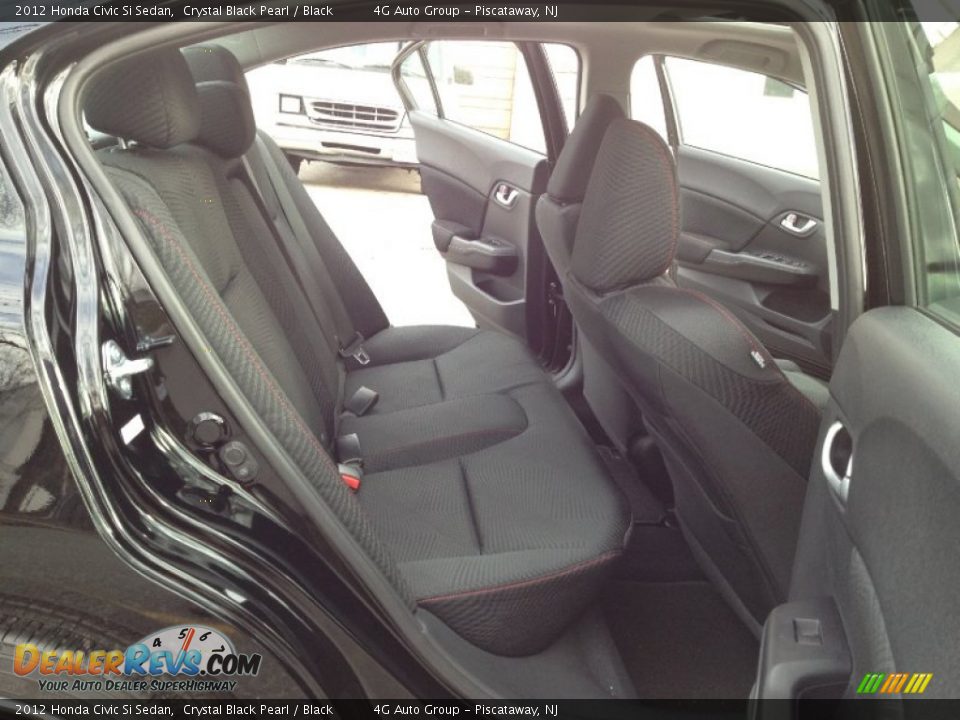 2012 Honda Civic Si Sedan Crystal Black Pearl / Black Photo #20