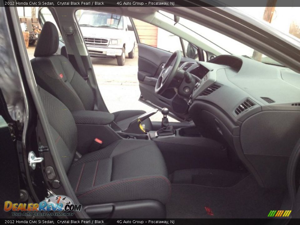 2012 Honda Civic Si Sedan Crystal Black Pearl / Black Photo #21